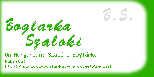 boglarka szaloki business card