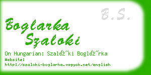 boglarka szaloki business card